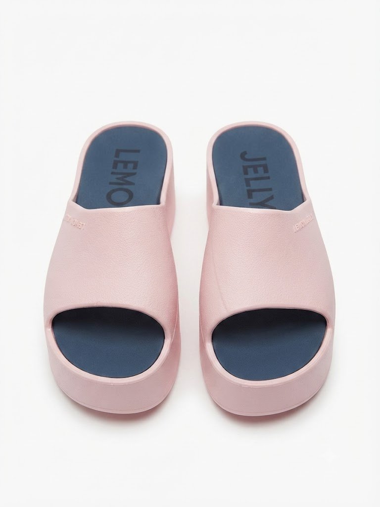 Lemon Jelly Sunny Pastel Pink Platform Slide Sandals Eu 39 / Us 8.5